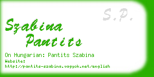 szabina pantits business card